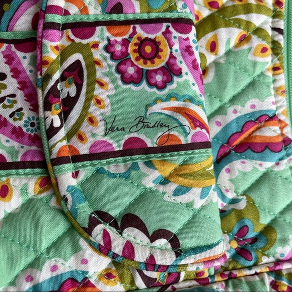 VERA BRADLEY TUTTI FRUITY DAISY GREEN PURSE BAG - Picture 3 of 8